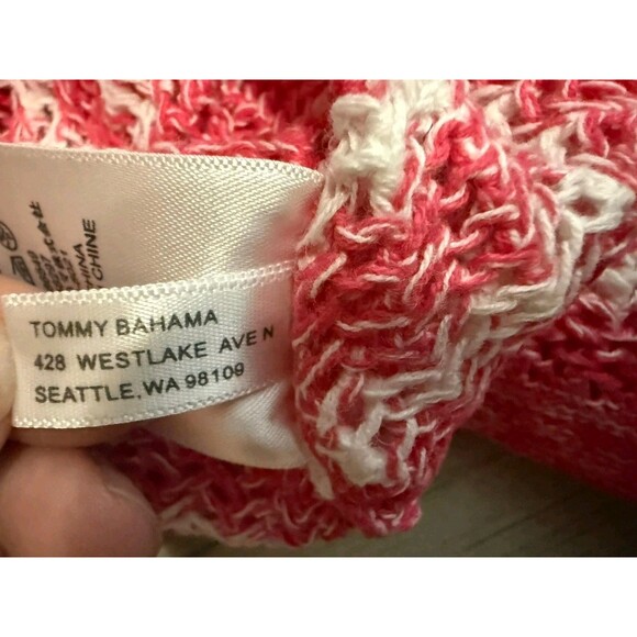 Tommy Bahama Women's S Shift Tunic Top Pink Linen Blend Casual Linen Stripe 196 - Picture 4 of 8